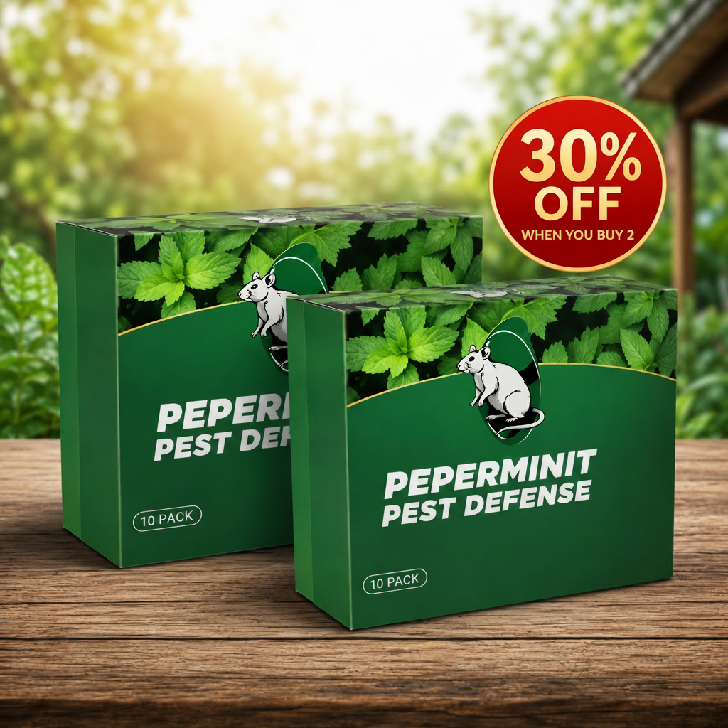 🟢 Natural Peppermint Rodent Repellent Tablets – 10 Pack