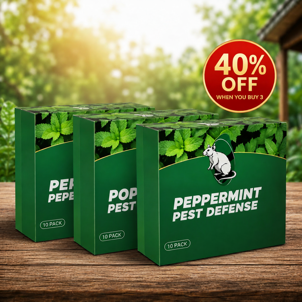 🟢 Natural Peppermint Rodent Repellent Tablets – 10 Pack