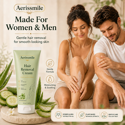 Aerissmile™ Natural Gentle Hair Removal Cream | For Women & Men, Sensitive Skin