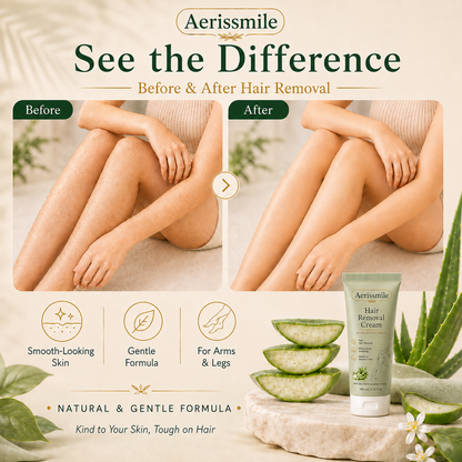 Aerissmile™ Natural Gentle Hair Removal Cream | For Women & Men, Sensitive Skin