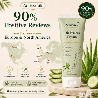 Aerissmile™ Natural Gentle Hair Removal Cream | For Women & Men, Sensitive Skin
