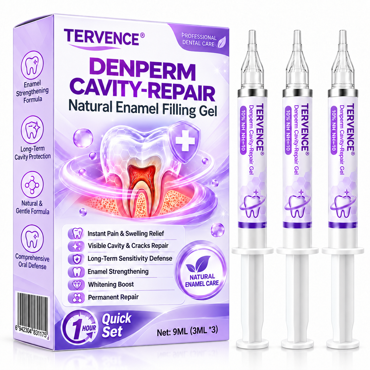 TERVENCE® DenPerm Cavity-Repair Natural Enamel Filling Gel